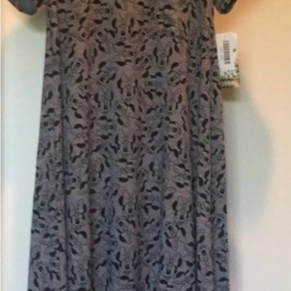 Lula Roe Minnie Mouse Dress Carly Disney Dress Gray & Pink Short Sleeves - Picture 11 of 12